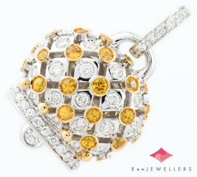 シャンテクレール 幸運のベル イエローサファイア ダイヤモンド 18金
