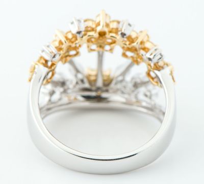 フラワーモチーフ ダイヤモンド計1.52ct 18金ホワイトゴールド 13号 リング・指輪【中古】（2200000434081）