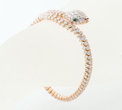 kaoru 10K ブレスレット　グリーンガーネット MIO HARUTAKA スネーク グリーンガーネット計0.04ct