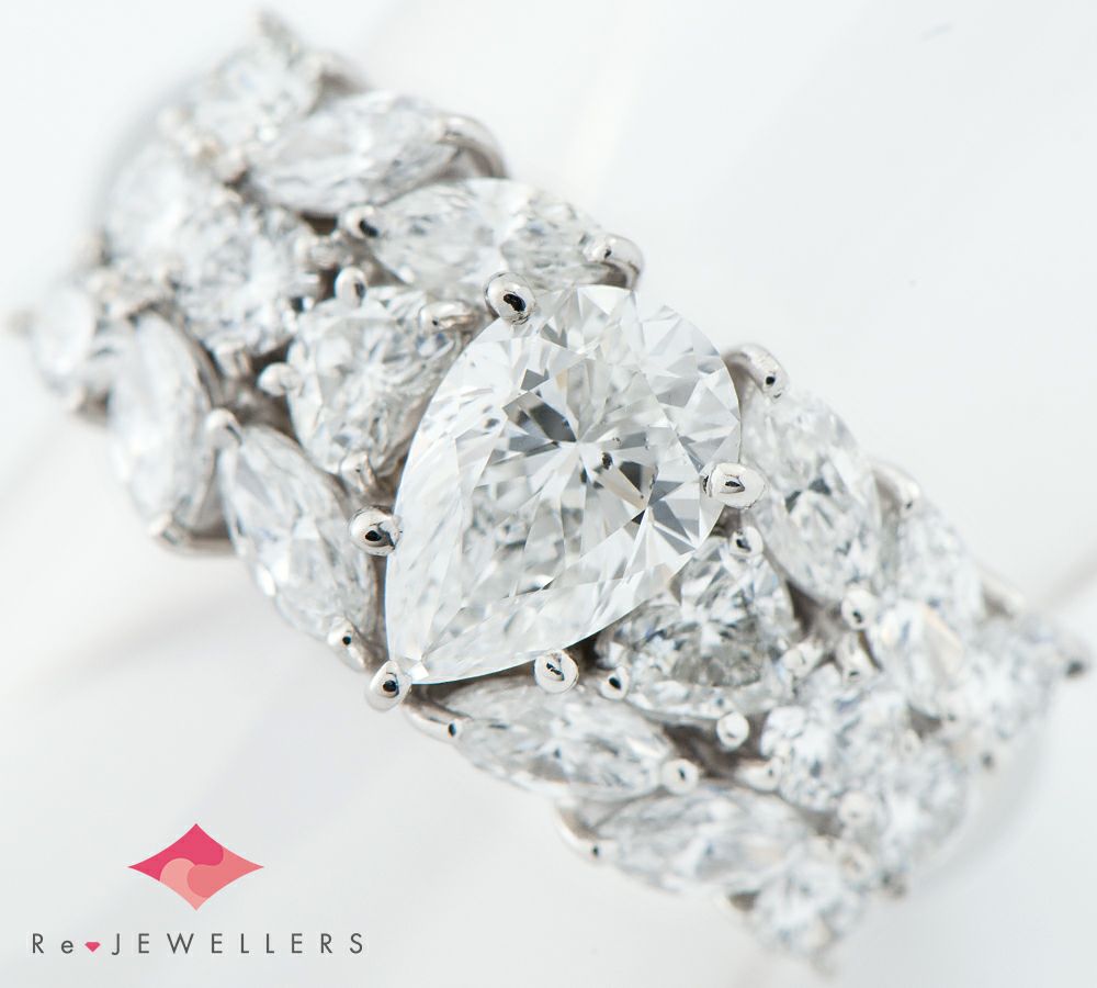 モニッケンダム ペアシェイプ ダイヤモンド1.01ct ダイヤモンド 計1.70 