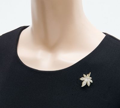 ギメル 楓モチーフ ダイヤモンド計1.847ct 18金イエローゴールド