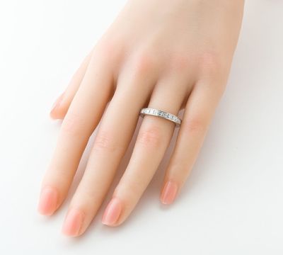 ミキモト フルエタニティ プリンセスカット ダイヤモンド計2.05ct