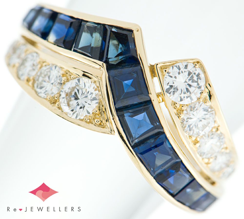 メレリオ・ディ・メレー ブルーサファイア ダイヤモンド 18金イエロー