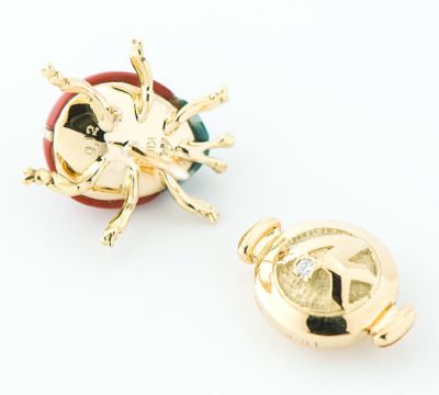 専用✨K18 WG ダイヤモンド0.02ct　ネクタイピン　てんとう虫モチーフ 金澤郁乃 AKコレクション てんとう虫モチーフ ダイヤモンド計
