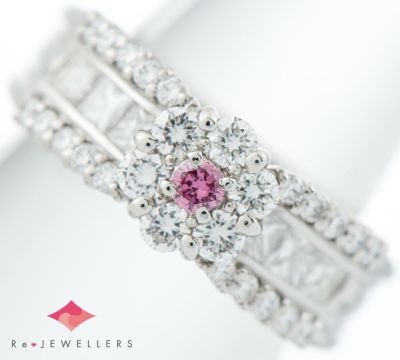 ミワ FANCY VIVID PURPLISH PINK ダイヤモンド0.05ct